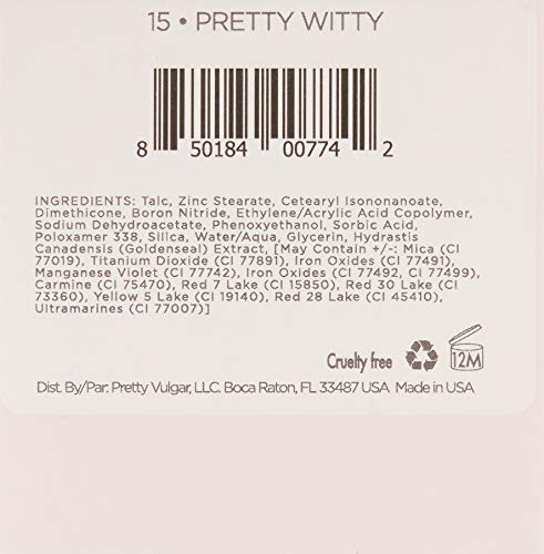 Pretty Vulgar Witty Powder Blush - Highly Pigmented, Blendable Makeup, Shimmer & Matte Finishes, 6g