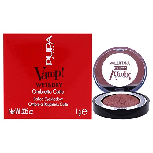Pupa Milano Vamp! Wet And Dry Baked Eyeshadow - Lightweight And Ultra-Fine Texture - Enhances The Eyelids With A Radiant And Multi-Faceted Colour - Satin To Pearly Finish - 202 Barbie Girl - 0.035 Oz