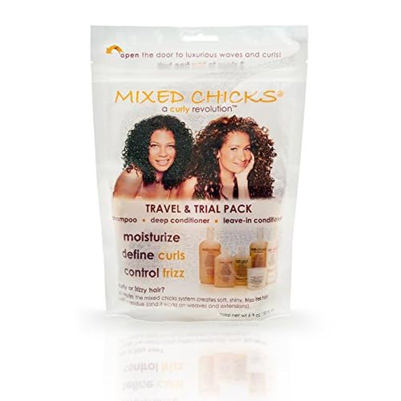 Mixed Chicks Travel & Trial Pack - Shampoo, Deep Conditioner, Leave-in Conditioner, 2 fl. oz. each