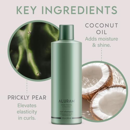 ALURAM Coconut Water-Based Curly Hair Shampoo & Conditioner Set 33.8 Fl Oz x2
