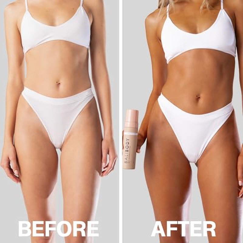 Bali Body Dark Self-Tanning Mousse + Mitt Bundle | Natural Looking Perfect Bronzed Shade | Streak-Free Green Based Tinted Self-Tanner + Reusable Stain-Free Tan Applicator | Vegan, Cruelty Free