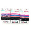 Scunci Everyday & Active Braided No Damage and Super Comfy Hair Elastics Bundle - Black and Multi-Colored, 3 Packs (18 Count)