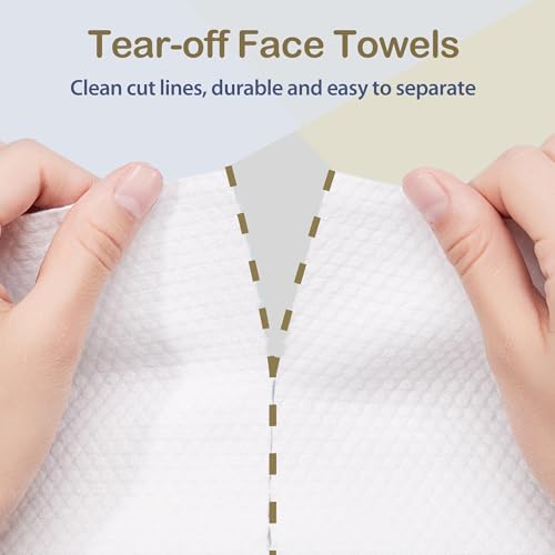 Ourmed Life Disposable Face Towels Pack of 120 - 12x12 Inch, Lint-Free & Ultra-Soft