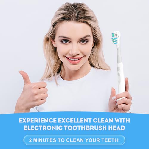 EBIEFLY 20 Pack White Dual Cross Action Toothbrush Replacement Heads for Oral B 4732 3733 4734 - Sensitive Brush Refills