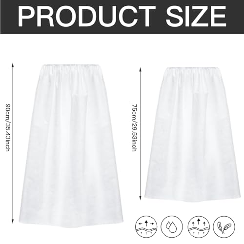 Disposable Spa Wraps for Women - Adjustable, White, 32 Pieces, Pack of 32