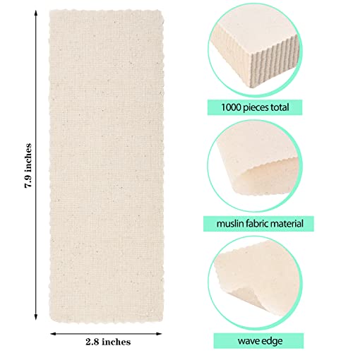 1000 Pcs Muslin Waxing Strips for Hair Removal - Durable Epilating Sheets - Size 7x20cm - Suitable for Face, Legs, Arms, Underarms - Variation: 1000