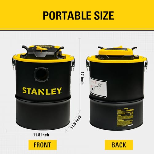 Stanley 4 Gallon 4 HP Ash Vacuum for Fireplaces & Pellet Stoves