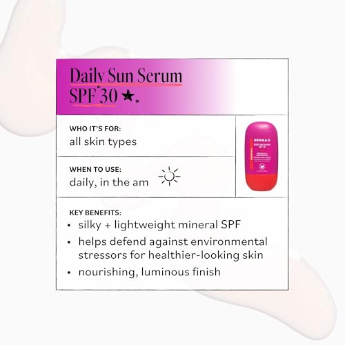 Mineral Sunscreen Serum SPF 30 with Vitamin E & Jojoba Oil - Lightweight, Hydrating Sun Protection
