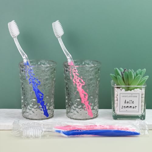 200 pcs Prepasted Disposable Toothbrushes Bulk - 2 Colors, Travel-Ready