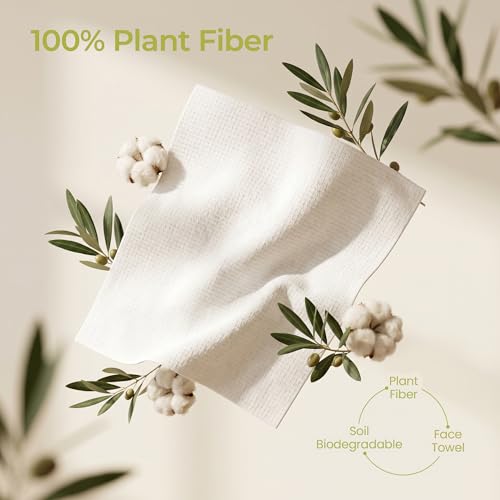 LUMIDOMA XXL Disposable Facial Towels 12x12 Inches Extra Thick 200 Count Family Pack