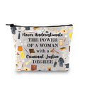 G2TUP Criminal Justice Lover Gift Woman Power Cosmetic Bag (Woman Criminal Justice MB)