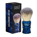 Luxury Shaving Brush for Men ? Dense Thick Knot, Premium Hair, Rich Lather for Cream & Soap, Traditional Wet Shaving Brush | BLUE MONSTER