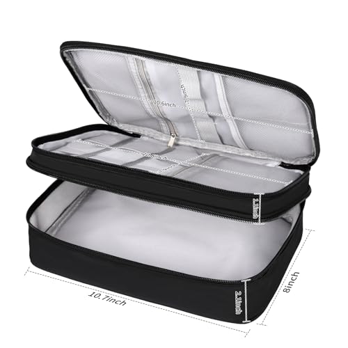 Barber Case Barber Tool Bags Barber clipper Bag Barber Cases for Clippers and Supplies Professional Barber Accessories Kit Hair Cutting Scissors Storage Bag Shaving Kits (Black)