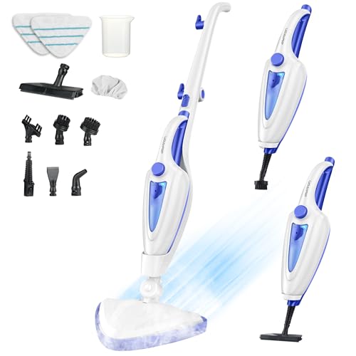 Aspiron 12-in-1 Steam Mop with Aquamarine Variation, 1500W Handheld Steam Cleaner