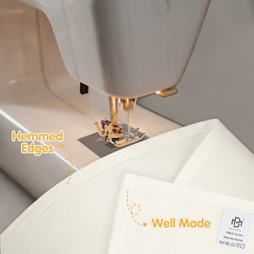 BRILLMAX Ivory Tablecloth 70x120 Inch 10 Pack for 6-8ft Rectangle Tables