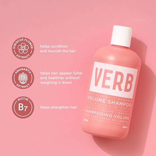 VERB Volume Shampoo Black Currant + Sweet Floral Scent - Weightless, Body-Boosting Hair Cleanser