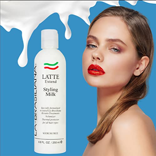 La-Brasiliana Latte Styling Milk with Collagen & Thermal Protection - 8.45 fl oz