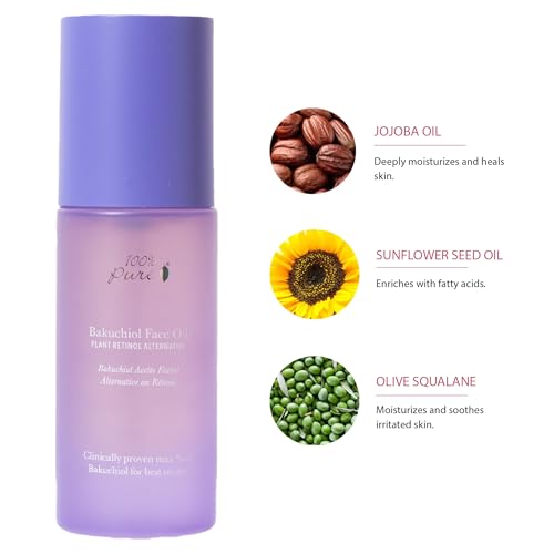 Bakuchiol Face Serum - Vegan Natural Anti-Aging Oil for Wrinkles & Fine Lines - 1 Fl Oz