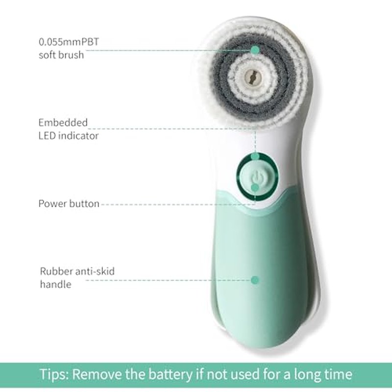 Advanced Facial Cleansing Brush, 2-in-1 Exfoliator Tool, Face Scrubber, Pore Cleaning Brush, Skin Care Device, Face Wash Brush, Facial Exfoliating Brush, Face Brush for Women and Men