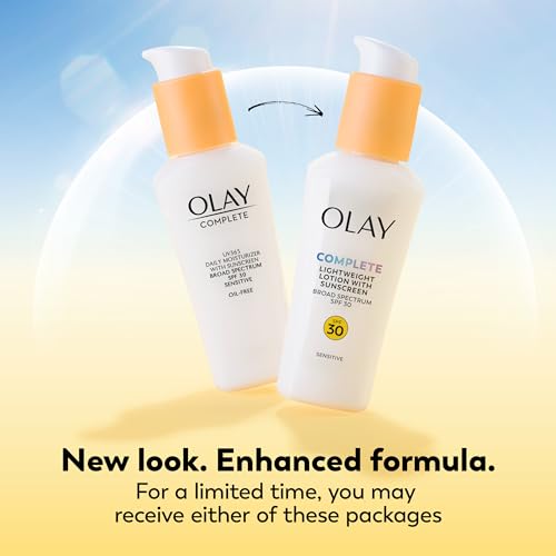 Olay Face Moisturizer with SPF 30 - Fragrance-Free, Sensitive Skin, 2.5 Oz Pack of 2