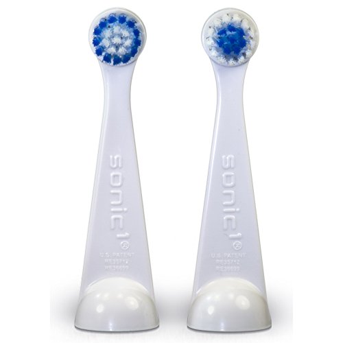 Cybersonic3 Compact Replacement Brush Heads 2 Pack - Compatible with All Cybersonic Electric Toothbrushes (Variation of THIS listing: 1 Count Pack of 2)