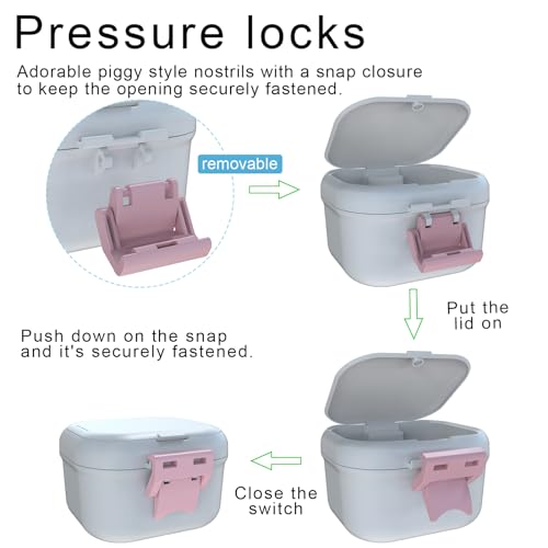 Denture Storage Case with Strainer - Leak Proof Portable Soaking Box, White & Pink