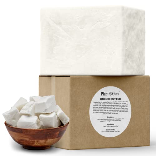 Plant Guru Raw Kokum Butter 80 Ounce Bulk Natural Skin & Hair Moisturizer