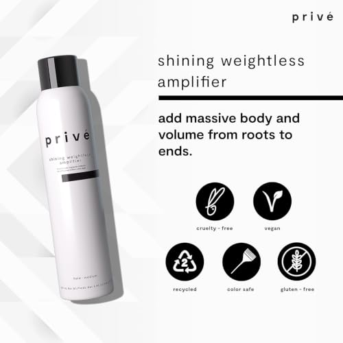 Privé Shining Weightless Hair Mousse - Volumizing Hair Foam 6.85 oz
