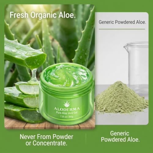 Aloe Vera Gel 96% Pure Organic Multipurpose Face Body Hair Moisturizer 3 Pack - Variation of THIS listing