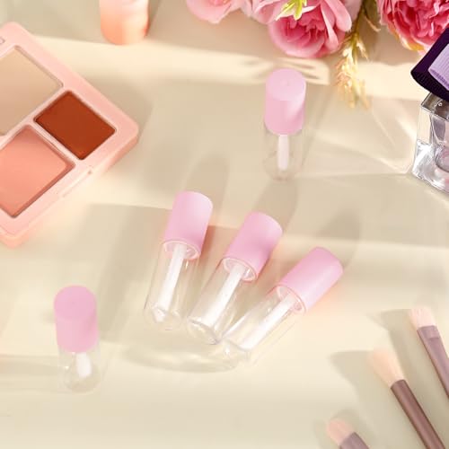 Pink Mini Lip Gloss Tubes 3ml - 100 Pieces Refillable Cosmetic Containers