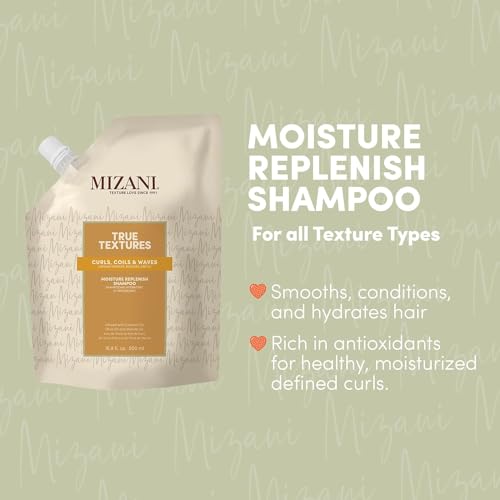 Mizani True Textures Moisture Replenish Shampoo 16.9 Fl Oz - For Curly Hair