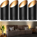 Black 5W Indoor Floor Uplight with GU10 Bulb - 4 Pack