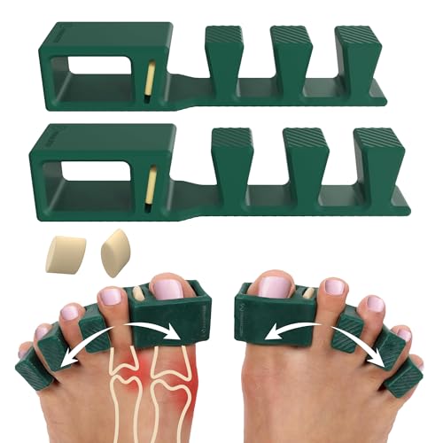 PRIMALSTEP APEX Adjustable Toe Separators - Green, Support Foot Alignment & Flexibility