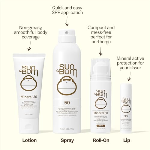 Sun Bum Mineral SPF 50 Sunscreen Lotion - Vegan, Hawaii, 1 Fl Oz, 2 Pack