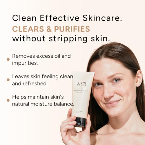 Eight Saints Down To Earth Mud Gel Face Wash 6.7 oz - Gentle Anti-Aging & Makeup Remover