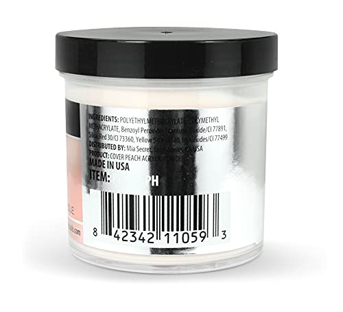Mia Secret Acrylic Powder Cover Peach 4 oz - Long-Lasting Nail Art