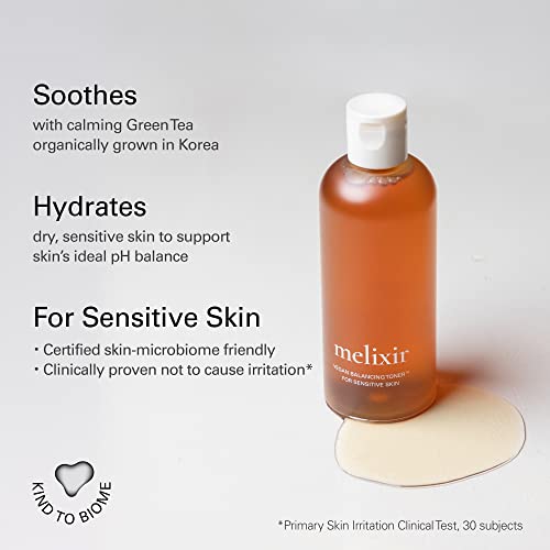 Vegan Green Tea Toner for Sensitive Skin - 9.8 Fl Oz Organic Hydrating & Calming Facial