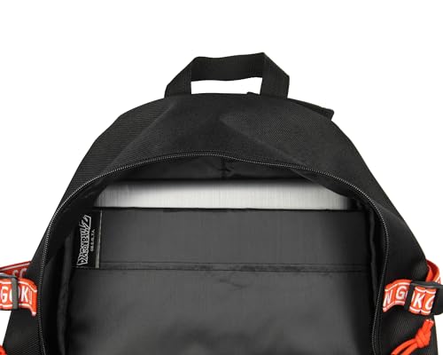 Dragon Ball Z Travel Backpack with Kanji Symbols - Padded Tech Pocket, Durable Polyester