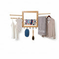Honey-Can-Do Wall-Mounted Bamboo Swivel Drying Rack - 80 lb Capacity, Natural, Space-Saving