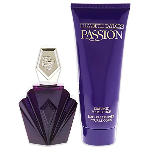 Elizabeth Taylor Passion Perfume Gift Set 9.3 Fl Oz - EDT Spray & Body Lotion for Women