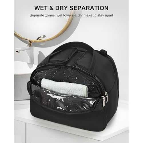 Travel Toiletry Bag, Lightweight Large Toiletry Bag for Women Wide-Open Ultra Light Cosmetic Makeup Bag Standing Toiletry Organizer with Handle for Full-Size Toiletries, Travel Essentials, Accessories