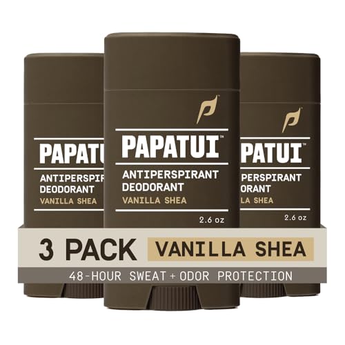 Papatui Triple Action Men’s Antiperspirant Deodorant Vanilla Shea 2.6oz Pack of 3