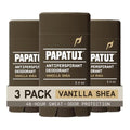 Papatui Triple Action Men’s Antiperspirant Deodorant Vanilla Shea 2.6oz Pack of 3