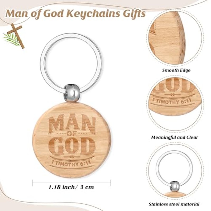 3 Pcs Easter Man of God Theme Gift for Men Christian 11.2oz Inspirational Coffee Mug Religious Bible Verse Leather Toiletry Bag Scripture Keychain for Dad Pastor Church Gift(Classic Color)