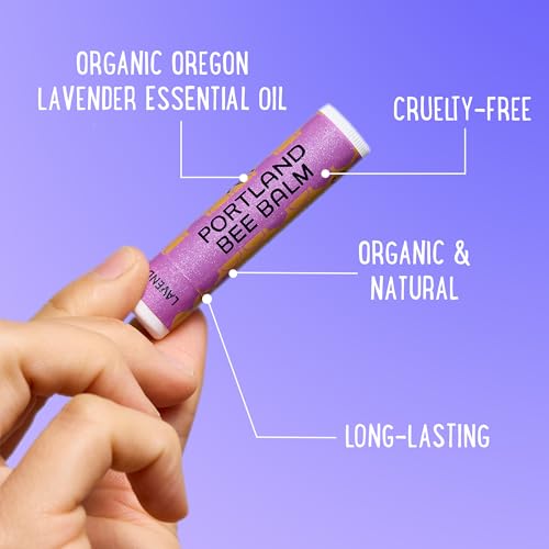Portland Bee Balm All Natural Lavender Lip Balm 9 Count - Handmade Beeswax