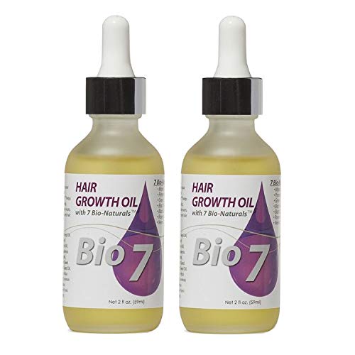 Bio7 Hair Growth Oil Drops for Scalp - 2 Fl Oz Pack of 2 - Natural Hair Thickening Treatment