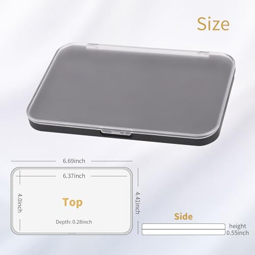 Magnetic Makeup Palette Set with Frosted Clear Top - 3 Pack, 60 Metal Stickers for DIY Cosmetics, Travel Storage
