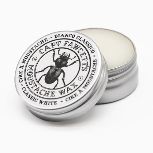 Captain Fawcett Bianco Classico Moustache Wax 15ml - Silver and White Beard Styling