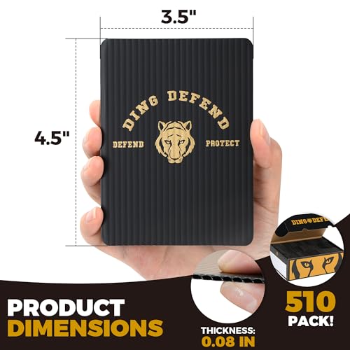 Black 510 Pack Trading Card Protectors Hard Plastic Card Sleeves for Collectibles