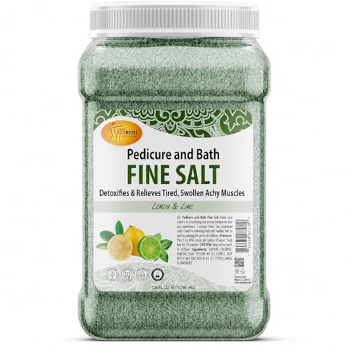 Spa Redi Dead Sea Salt Pedicure Soak Lemon & Lime 128oz - Professional Foot Spa Salt